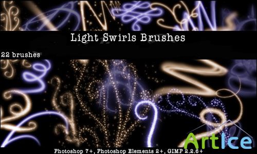 Light Swirls Brushes Set