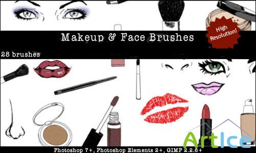 Makeup Face Sketches Brushes Set