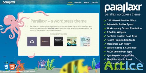ThemeForest - Parallaxr - Single Page Parallax Wordpress Theme v1.0