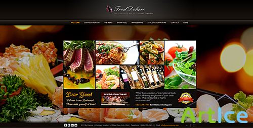 ActiveDen - Food Deluxe AS3 XML Restaurant Template (Incl FLA & PHP) - Updated & Fixed)