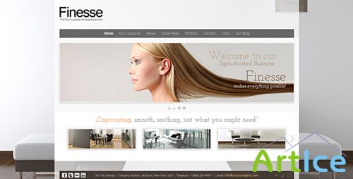 ActiveDen - Finesse AS3 XML Business Website Template (Incl FLA & PHP) - Updated & Fixed