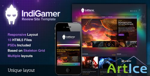 ThemeForest - Indigamer Responsive Review Site Template - RIP