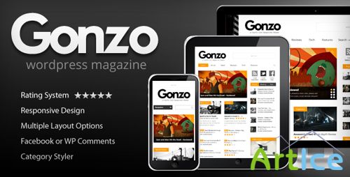ThemeForest - Gonzo v1.4 - Clean, Responsive WP Magazine