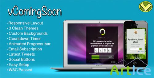 ThemeForest - vComingSoon Under construction template - RIP
