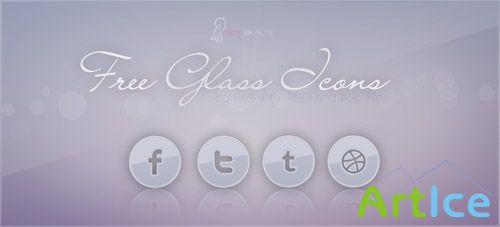 PSD Template - Glass Social Icons