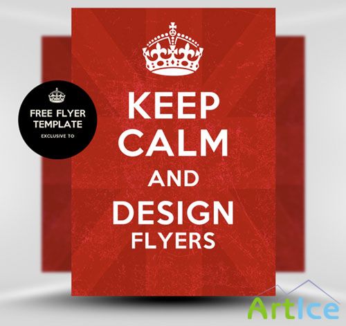 Keep Calm and Carry On Flyer/Poster PSD Template