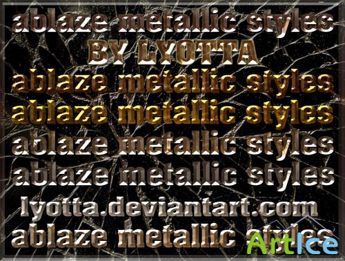 Styles for Photoshop - Ablaze Metallic