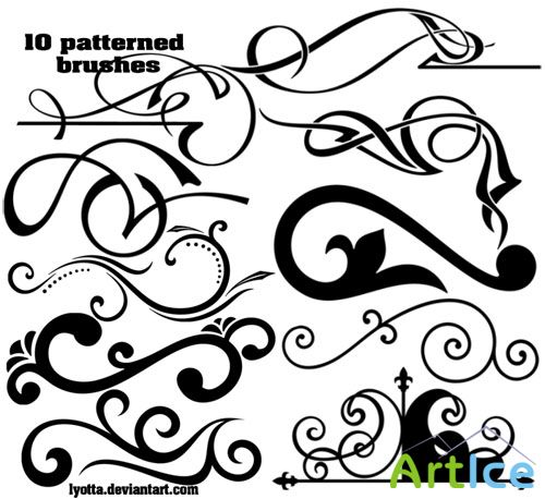 10 Patterned Brushes for Photoshop Part 4