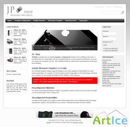 JoomlaPlates - JP Shop - Joomla 1.5-2.5