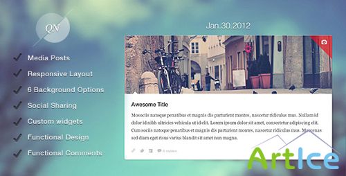 ThemeForest - Quicknote - clean & functional blog