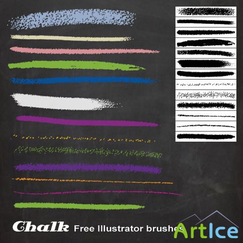 Chalk Illustrator Brushes Set