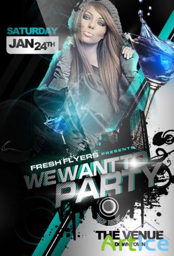 PSD Template - We Want to Party Club