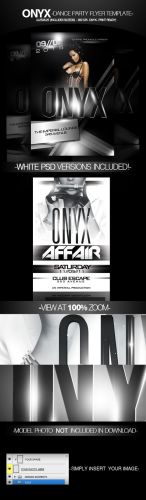 PSD Template - Onyx Party Flyer/Poster