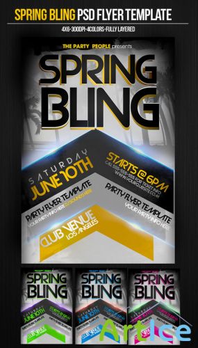 PSD Template - Spring Bling Flyer/Poster