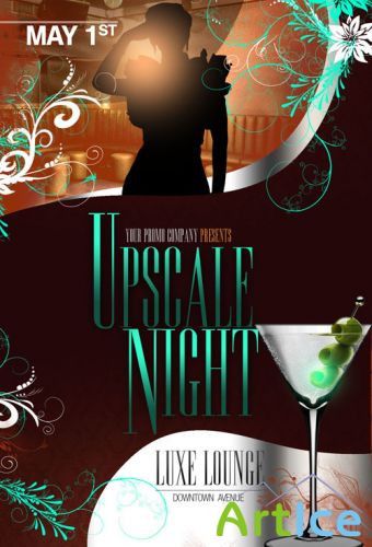 PSD Template - Upscale Night Party Flyer/Poster
