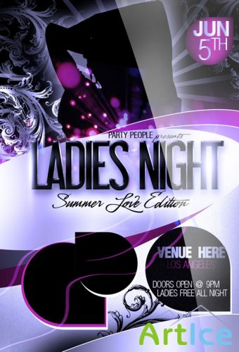 PSD Template - Ladies Night Party Flyer/Poster