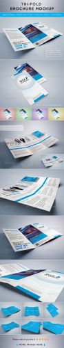 GraphicRiver - Photorealistic Tri-Fold Brochure Mock-ups 2206979