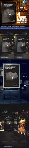 GraphicRiver - Photorealistic Poster Mockup In Paris By Night 979568