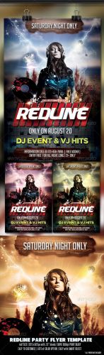 GraphicRiver - Red Line Party Flyer 2744737