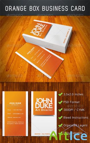GraphicRiver - Orange Box Business Card 2738491