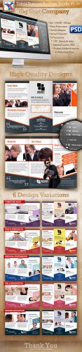 GraphicRiver - A4 Trifold Brochure Template PSD 6 Variations #1 - 2721119