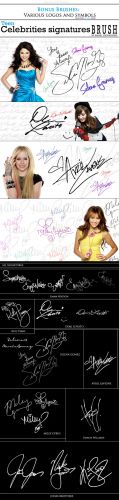 Brushes for Photoshop - Signatures and Symbols Celebrities