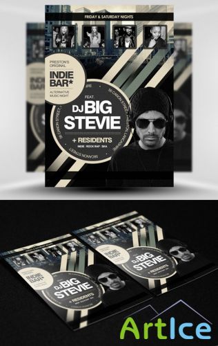 PSD Template - Indie Bar Flyer/Poster