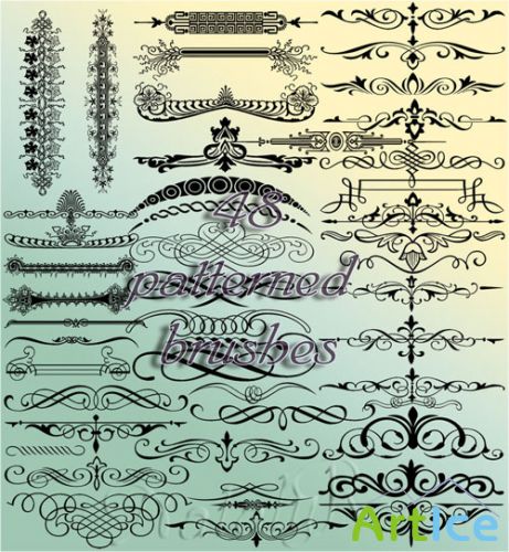 48 Patterned Fantasy Brushes for Photoshop Part 6