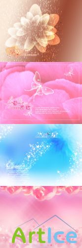 Flowers Backgrounds Psd Template