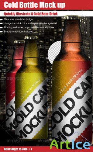 GraphicRiver - Cold Bottle Mock Up 449855