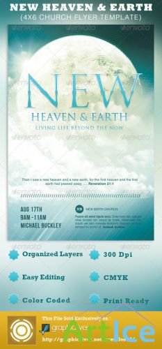 GraphicRiver - New Heaven and Earth Church Flyer Template 2725502
