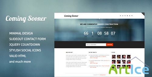ThemeForest - Coming Sooner - Creative Under Construction Templa - RIP