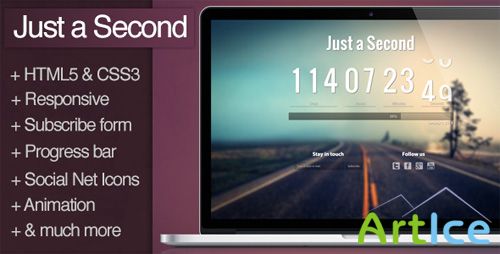 ThemeForest - Just a Second - Coming Soon Page - RIP