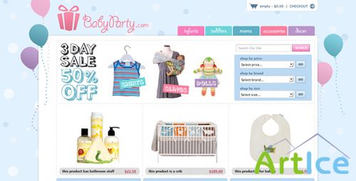 ThemeForest - Baby Party PSD Template