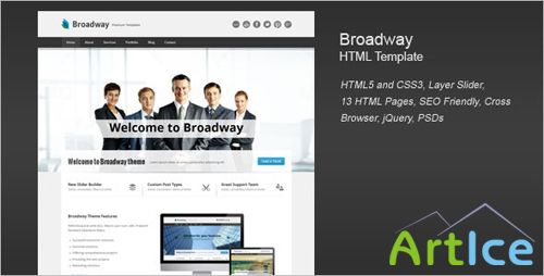 ThemeForest - Broadway - Modern Business HTML Template - RIP