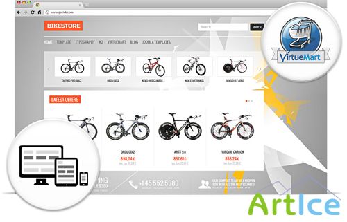 Gavick - Bikestore v3.5.1 Template For Joomla 2.5