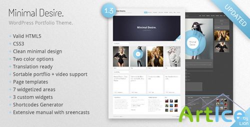 ThemeForest - Minimal Desire v1.2 - WordPress Portfolio Theme (Reupload)