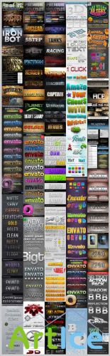 3D Text Styles and Actions for Photoshop - Big Bundle - GraphicRiver