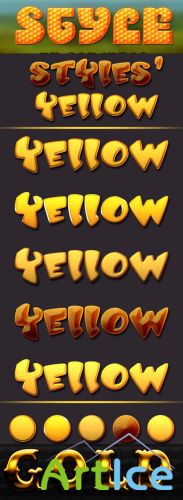 Yellow and Gold Text Styles