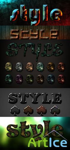 Sonarpos Text styles for Photoshop pack #3