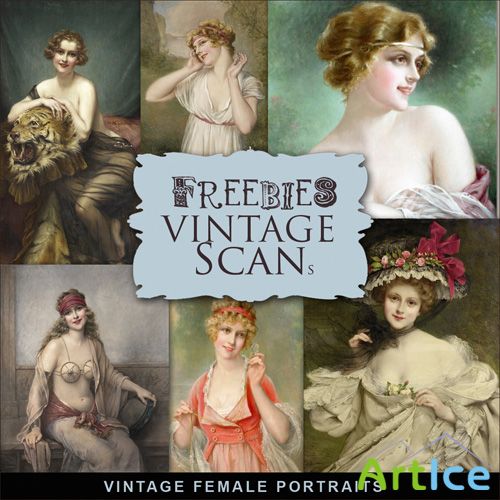 Scrap-kit - Vintage Female Portraits #1
