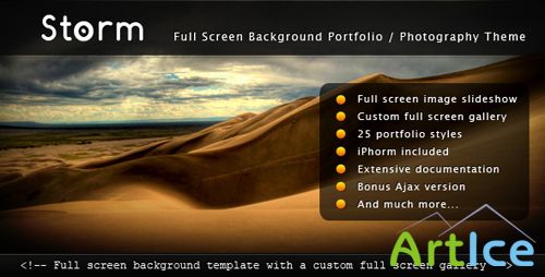 ThemeForest - Storm - Full Screen Background Template