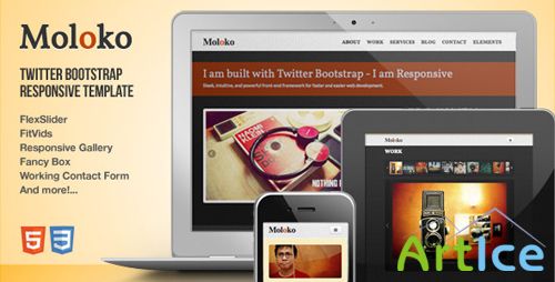 ThemeForest - Moloko - Responsive One Page Html5 Template - RIP