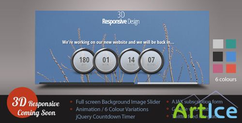 ThemeForest - 3D Responsive Coming Soon/Under Construction Page