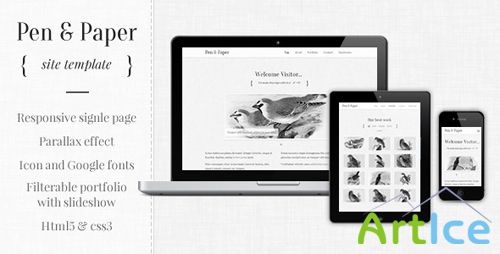 ThemeForest - Pen and Paper - Responsive Site Template