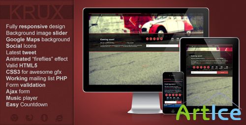 ThemeForest - Krux - Responsive Coming Soon Template