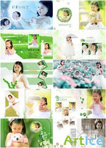 PSD PhotoTemplates - Children cross-pages