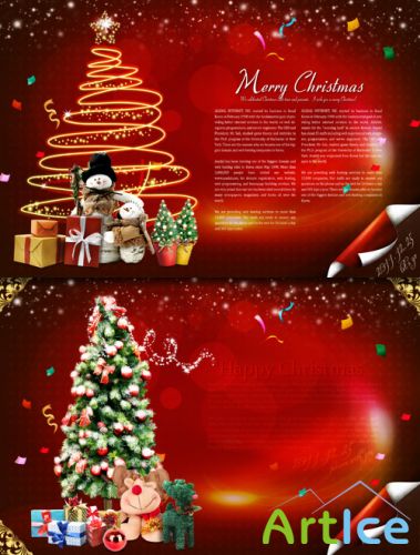 PSD Source - Christmas Atmosphere Design Poster