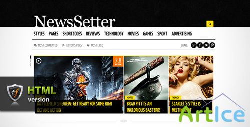 ThemeForest - NewsSetter - News, Technology & Reviews HTML Theme