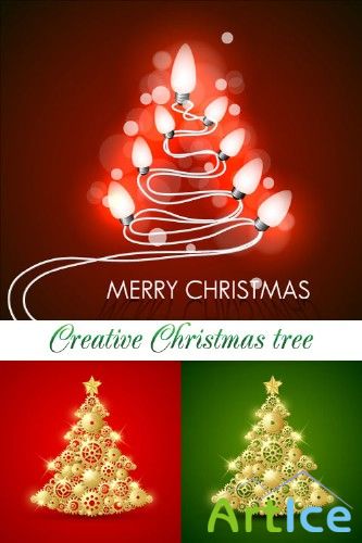 Creative Christmas tree 2013, vector